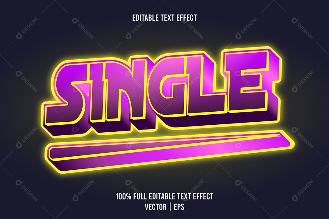 Efeito de Texto Ilustração Vetor EPS Editável