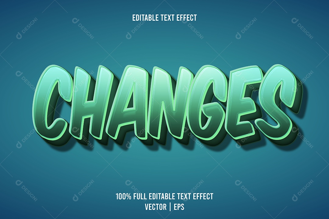 Efeito de Texto Ilustração Vetor EPS Editável