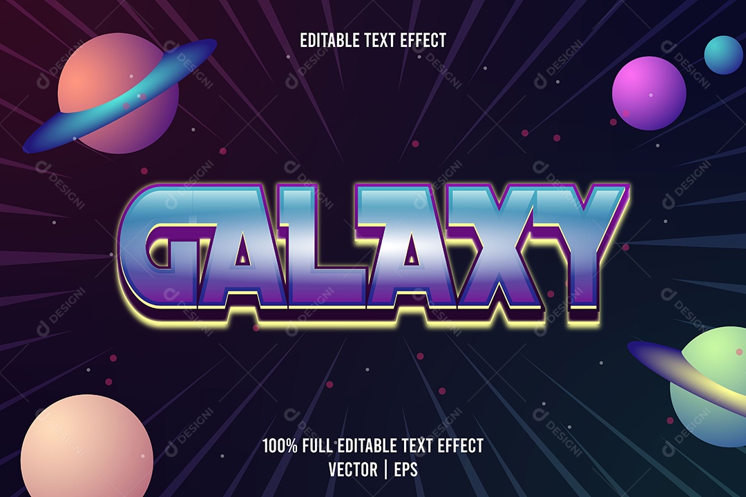 Efeito de Texto Ilustração Vetor EPS Editável