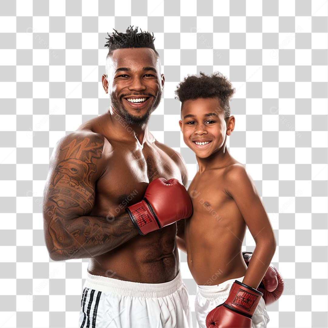 Pai e Seu Filho PNG Transparente