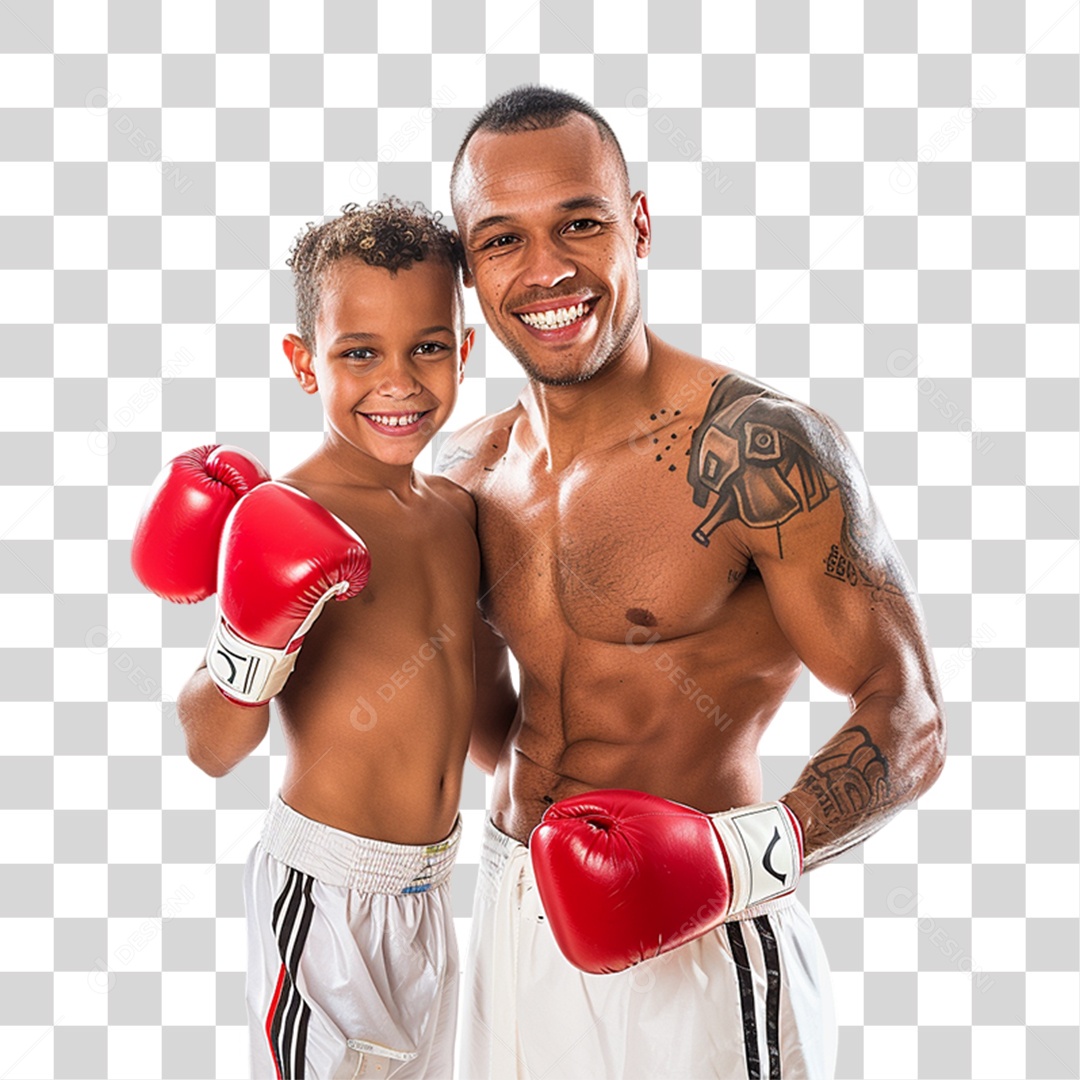 Pai e Seu Filho PNG Transparente