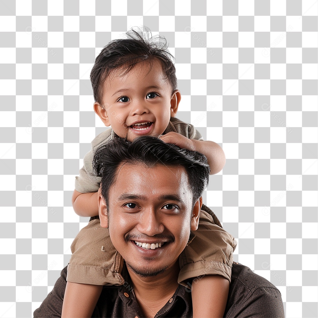 Pai e Seu Filho PNG Transparente