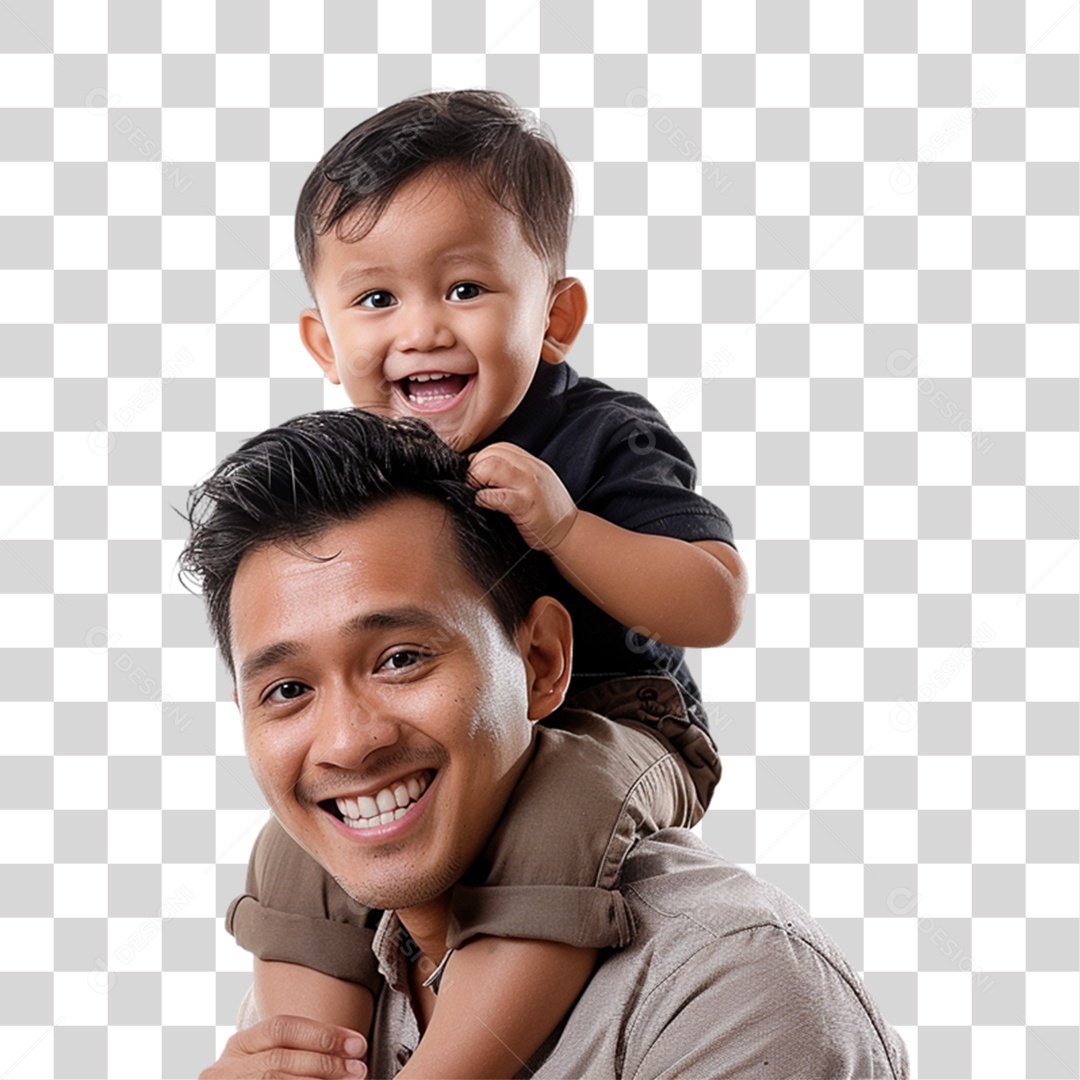 Father and His Son Transparent PNG