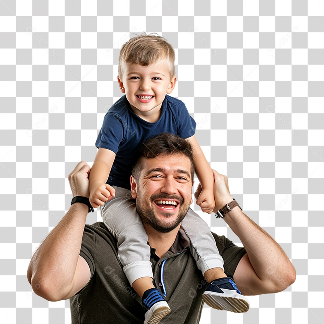 Pai e Seu Filho PNG Transparente