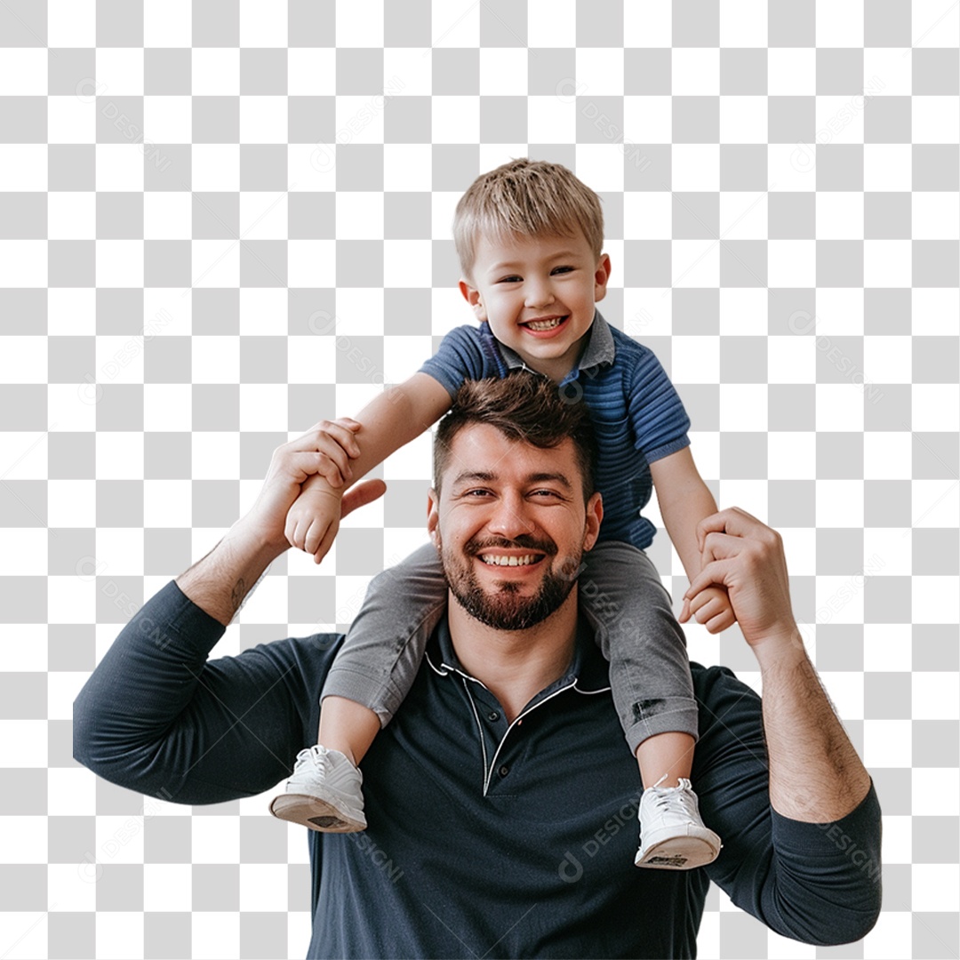 Pai e Seu Filho PNG Transparente