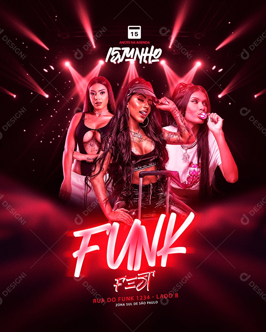 Flyer Baile Funk Fest Com Elas Feed