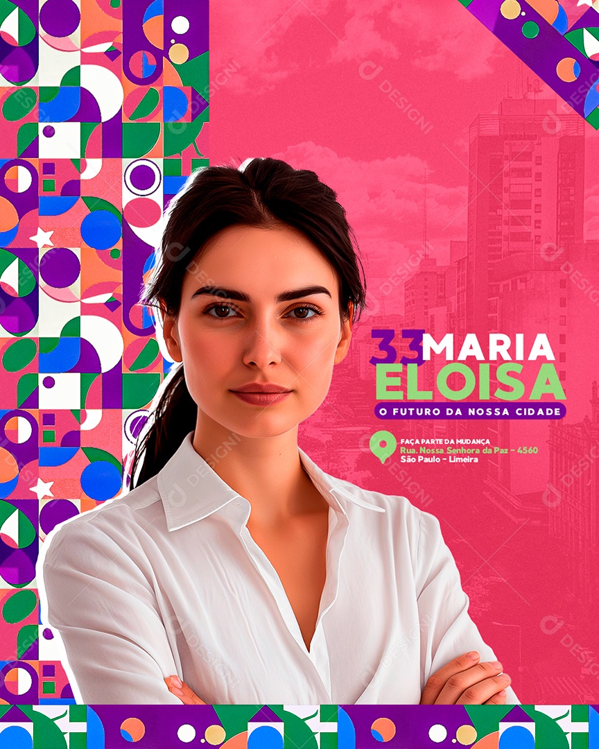 Flyer Campanha Politica o Futuro da Nossa Cidade Feed