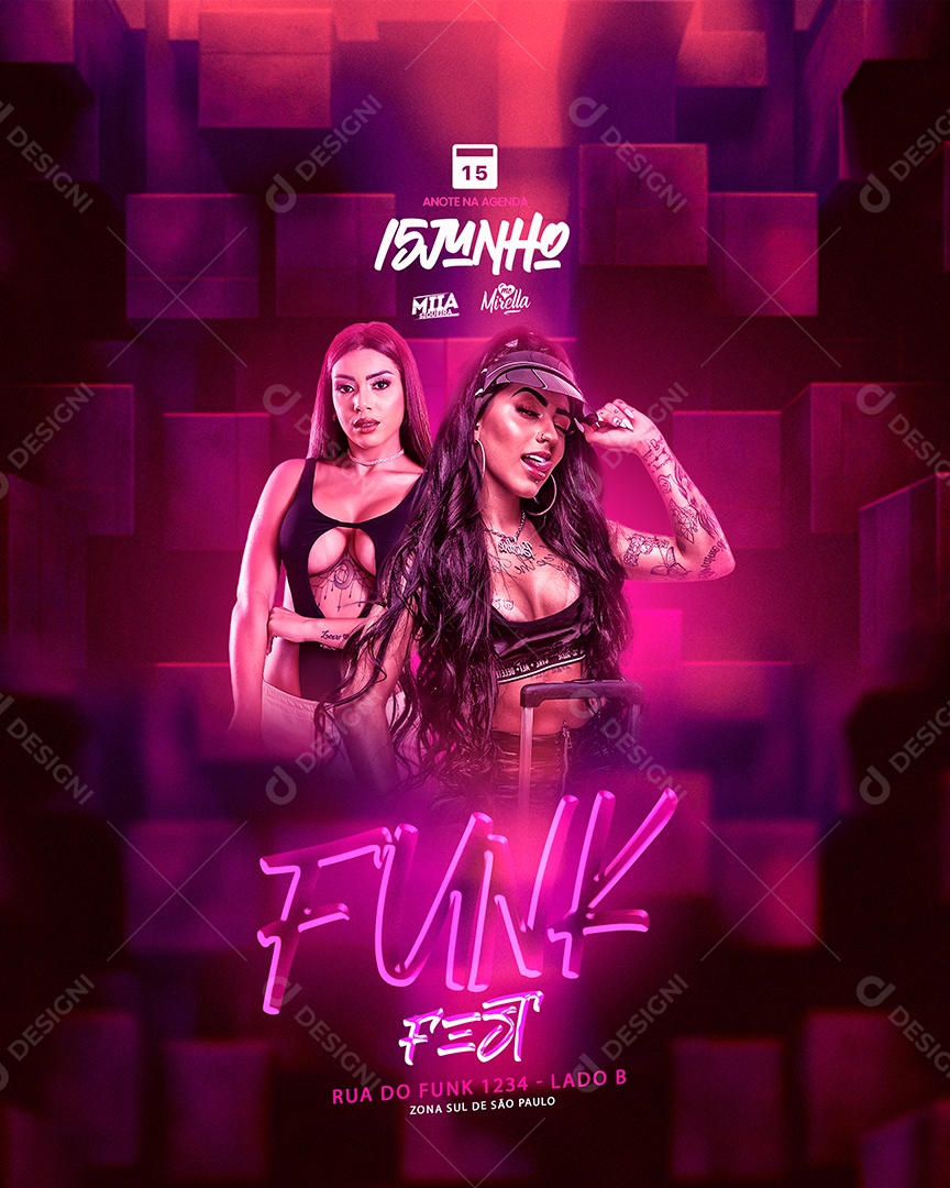 Flyer de Evento Funk Fast Feed