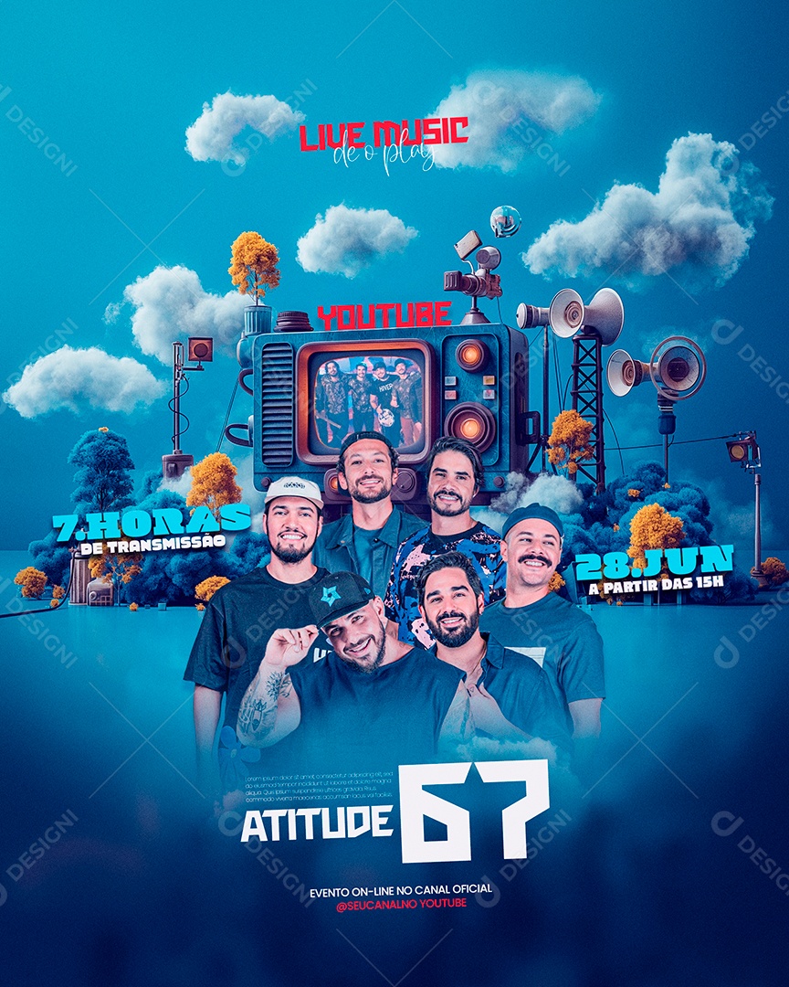 Flyer de Eventos Atitude 67 Feed