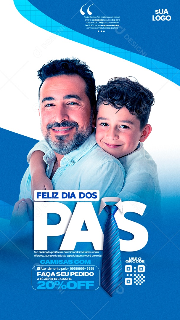 Dia dos Pais Story Social Media PSD Editável