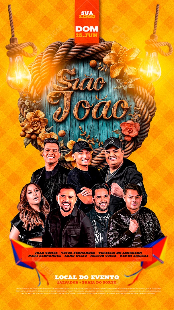 Flyer São João em Salvador com Eles Story