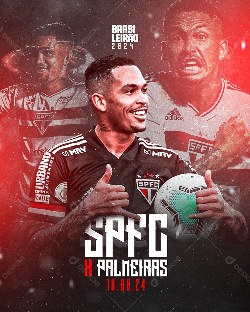 Futebol Brasileirão São Paulo X Palmeiras Social Media PSD Editável