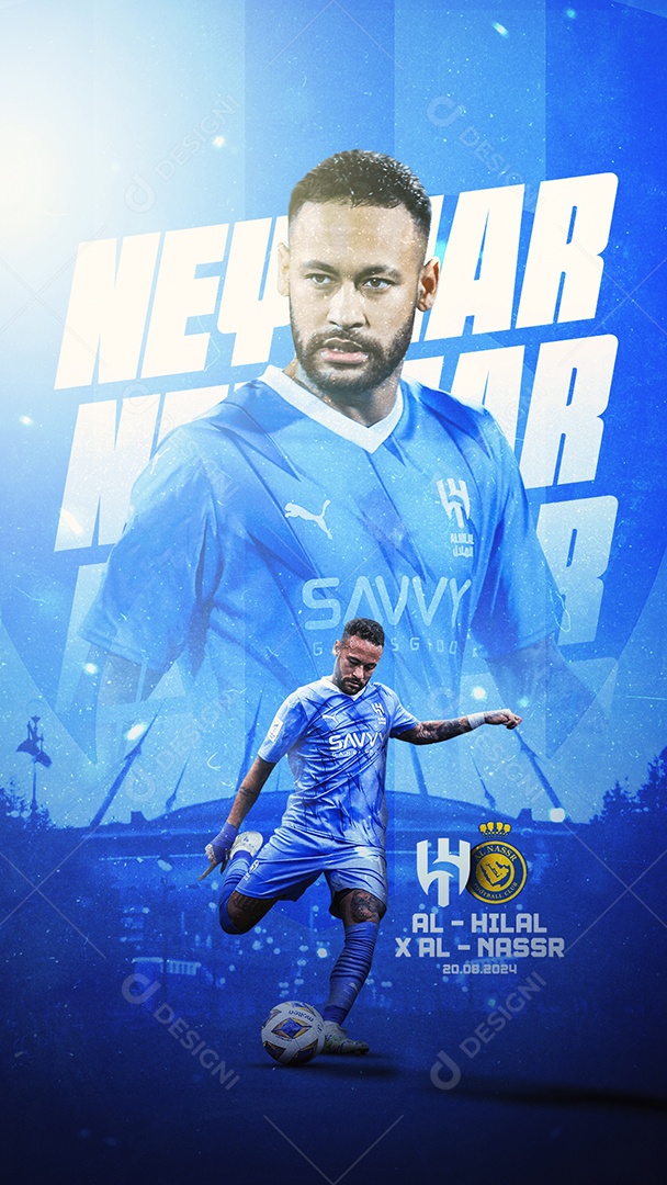 Story Futebol Al-Hilal X Al-Nassr Social Media PSD Editável