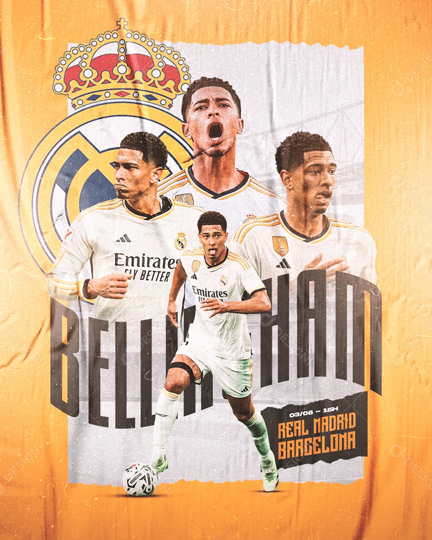 Futebol Real Madrid X Barcelona Social Media PSD Editável