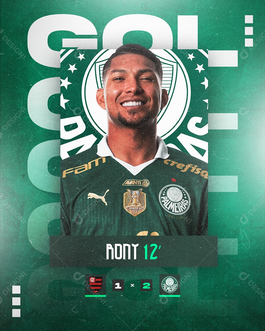 Futebol Palmeiras X Flamengo Social Media PSD Editável