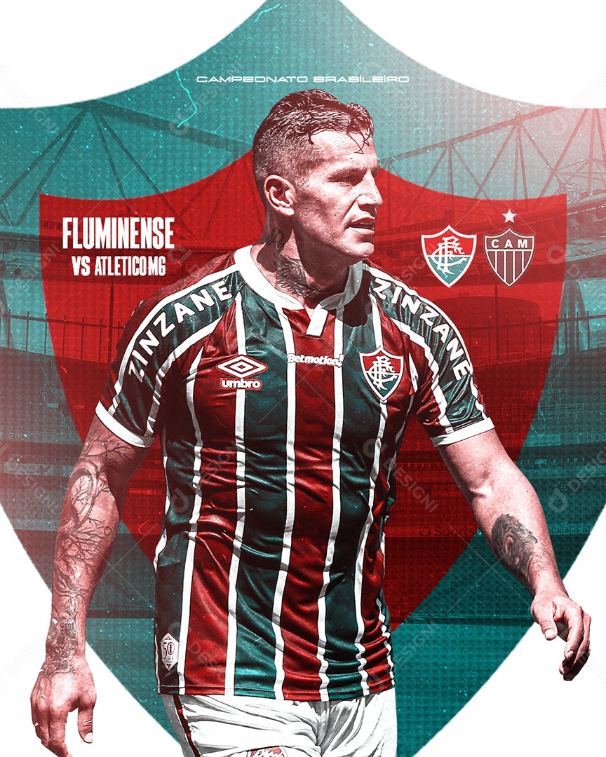 Futebol Fluminense X Atlético-MG Social Media PSD Editável