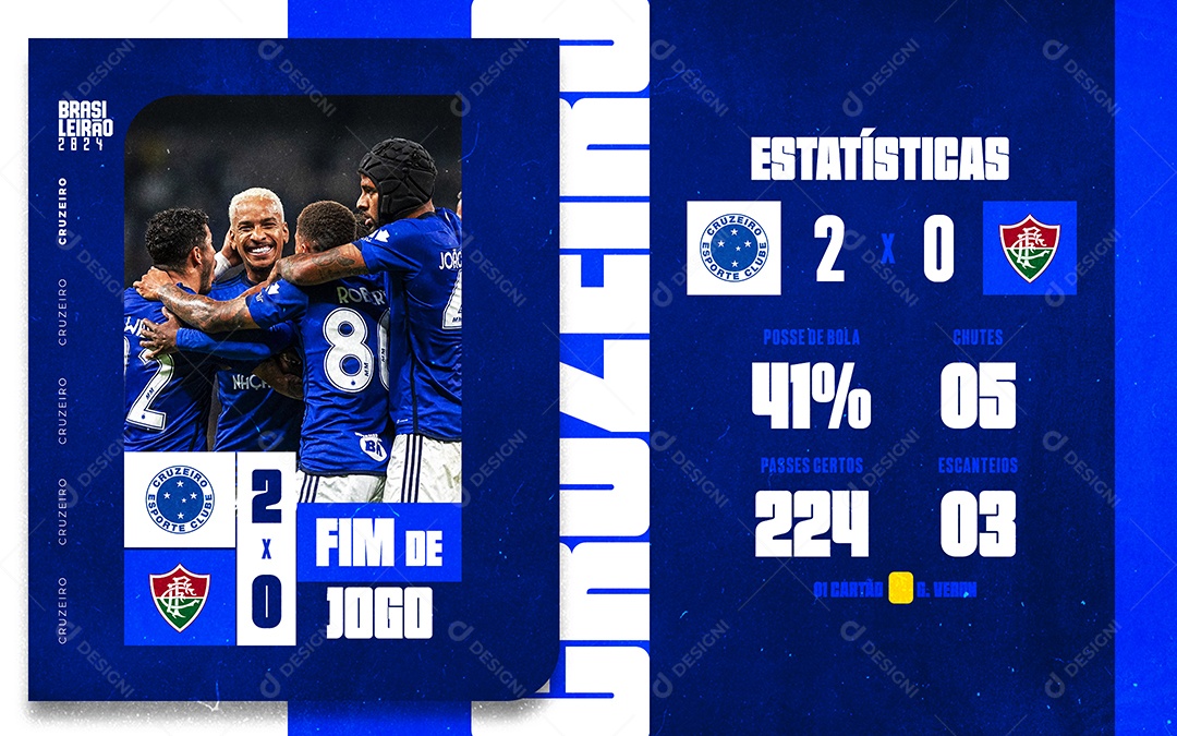 Futebol Brasileirão Grêmio X Fluminense Social Media PSD Editável