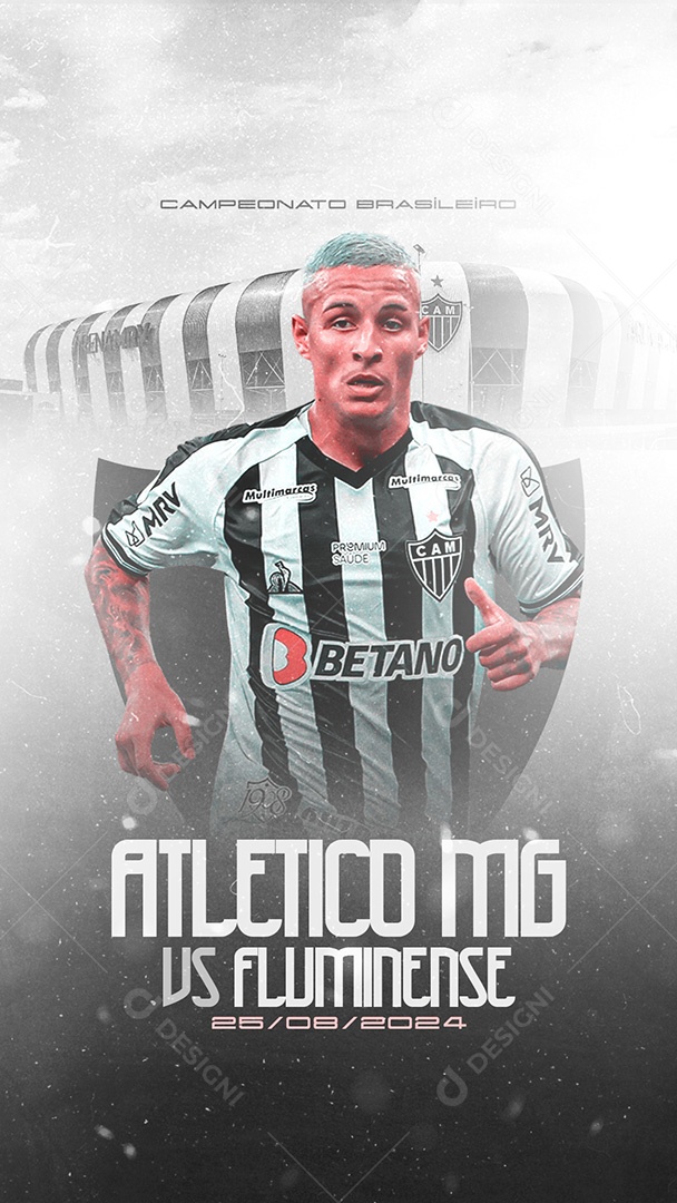 Story Futebol Atletico MG X Fluminense Social Media PSD Editável