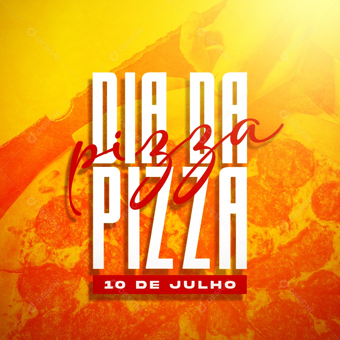 Dia da Pizza 10 de Julho Social Media PSD Editável
