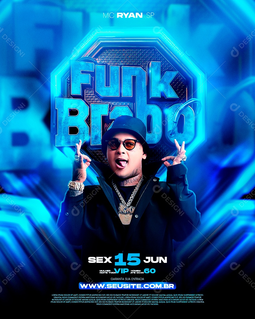 Flyer Baile Funk Brabo Feed