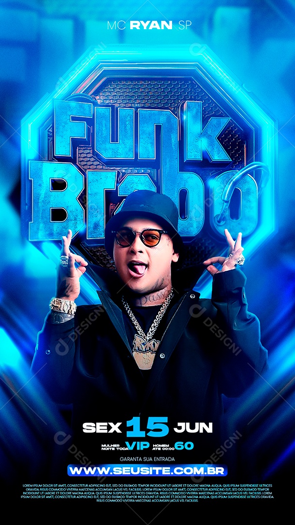 Flyer Baile Funk Brabo Story