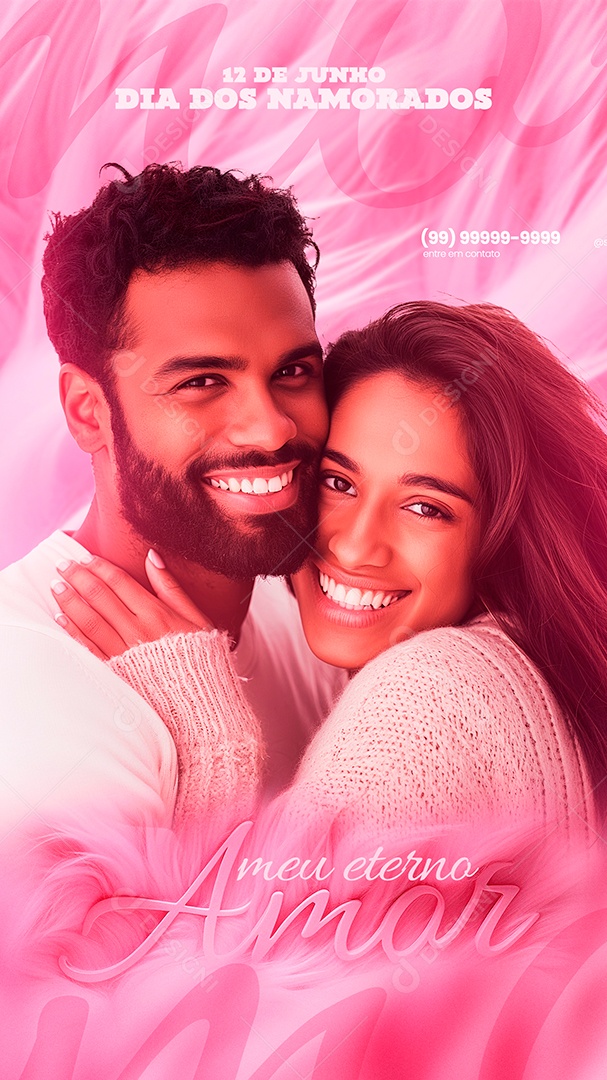 Dia dos Namorados Story Social Media PSD Editável