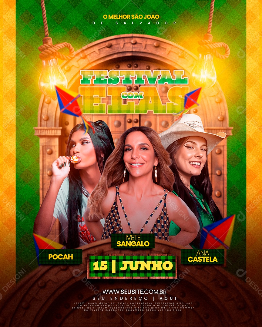 Flyer Festival São João com Elas Feed