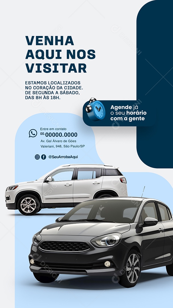 Story Venha Aqui nos Visitar Social Media PSD Editável