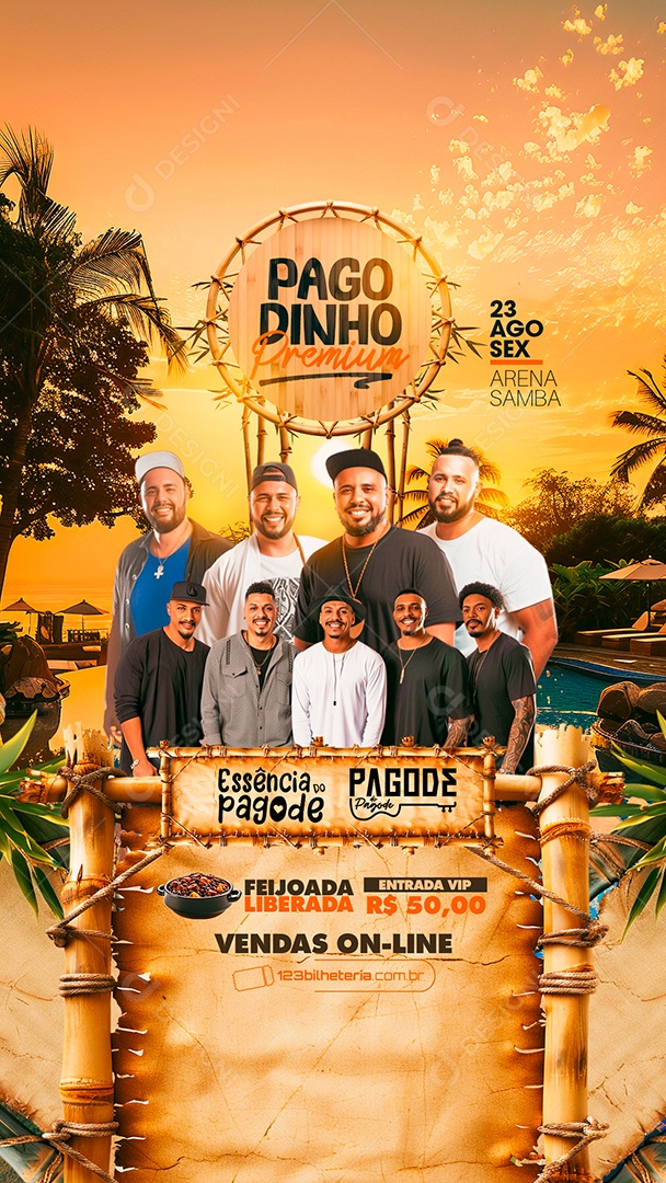 Story Flyer Pagodinho Premium Essência de Pagode Social Media PSD Editável