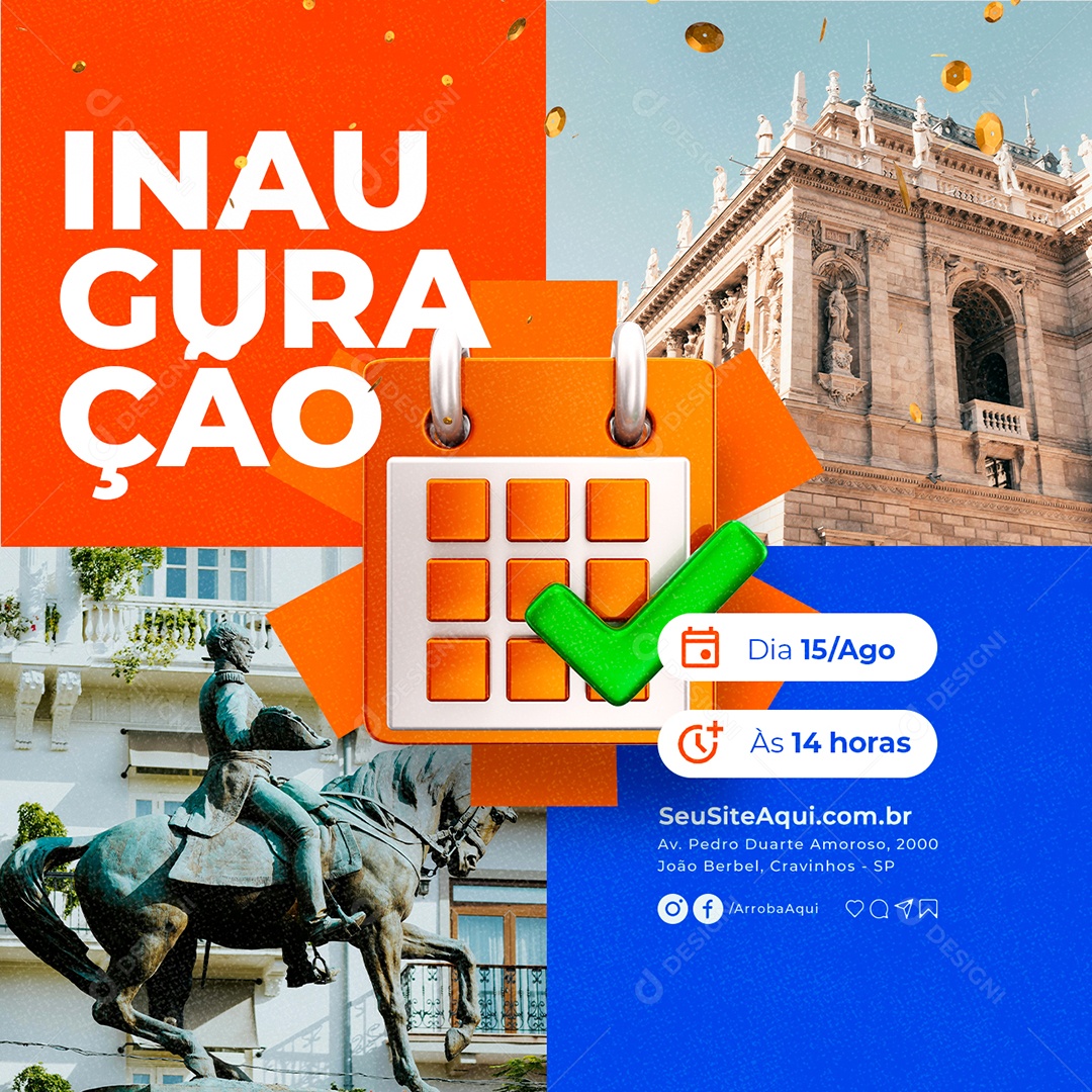 Prefeitura Inauguração Social Media PSD Editável