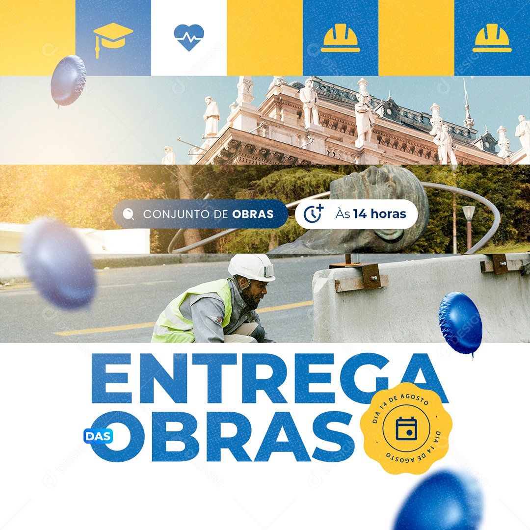 Prefeitura Inauguração Entrega das Obras Social Media PSD Editável