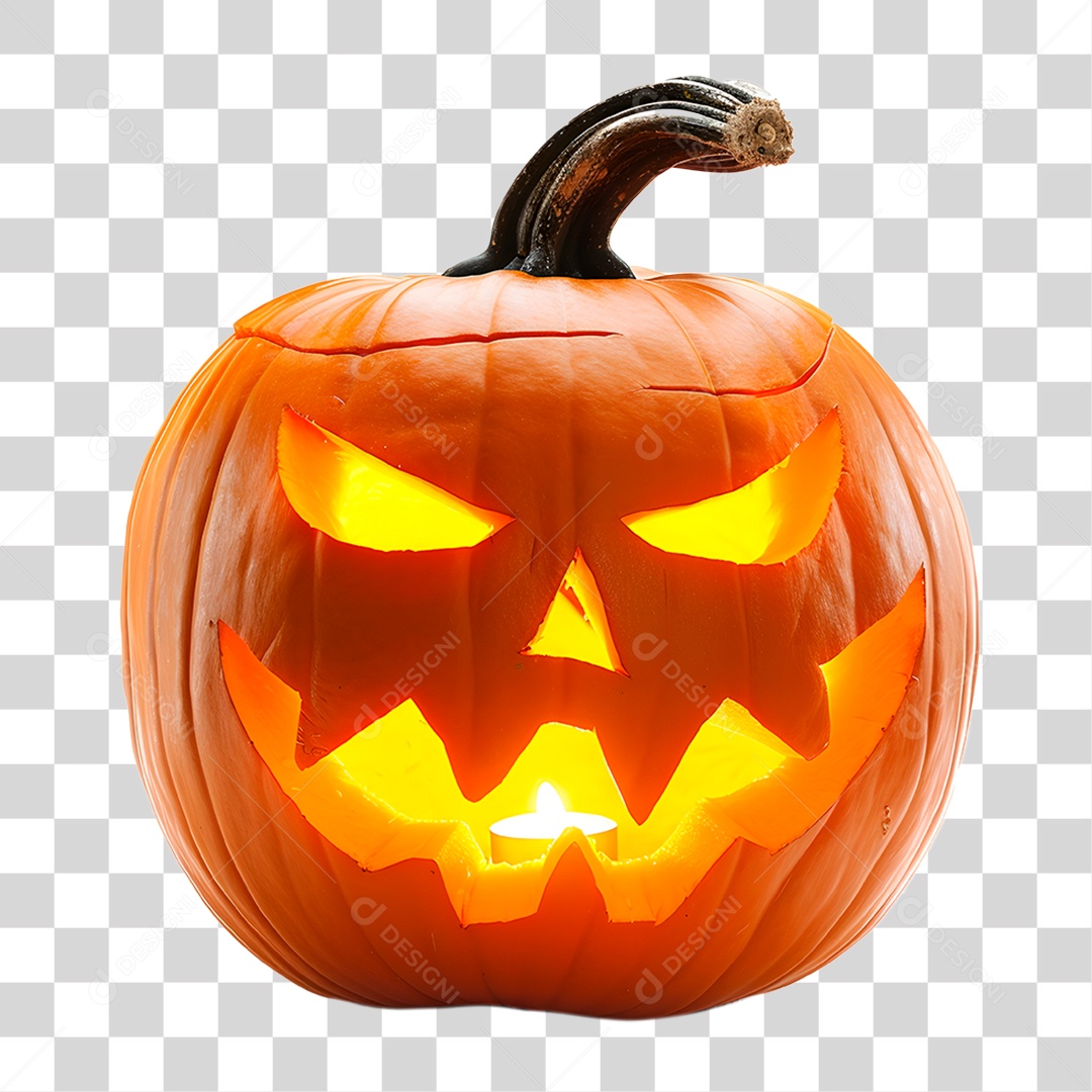 Abóbora de Halloween Elemento IA PNG Transparente