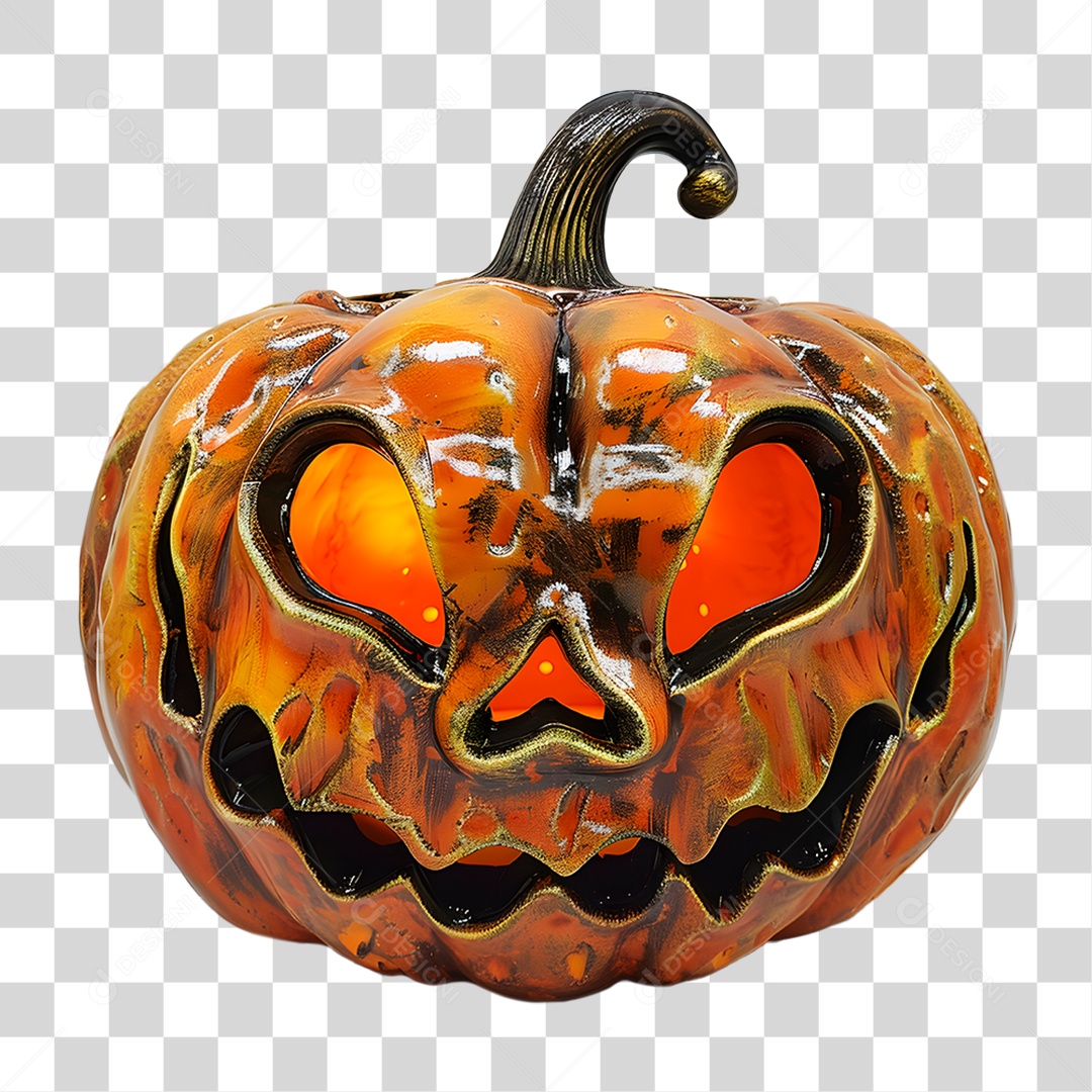 Abóbora de Halloween Elemento IA PNG Transparente