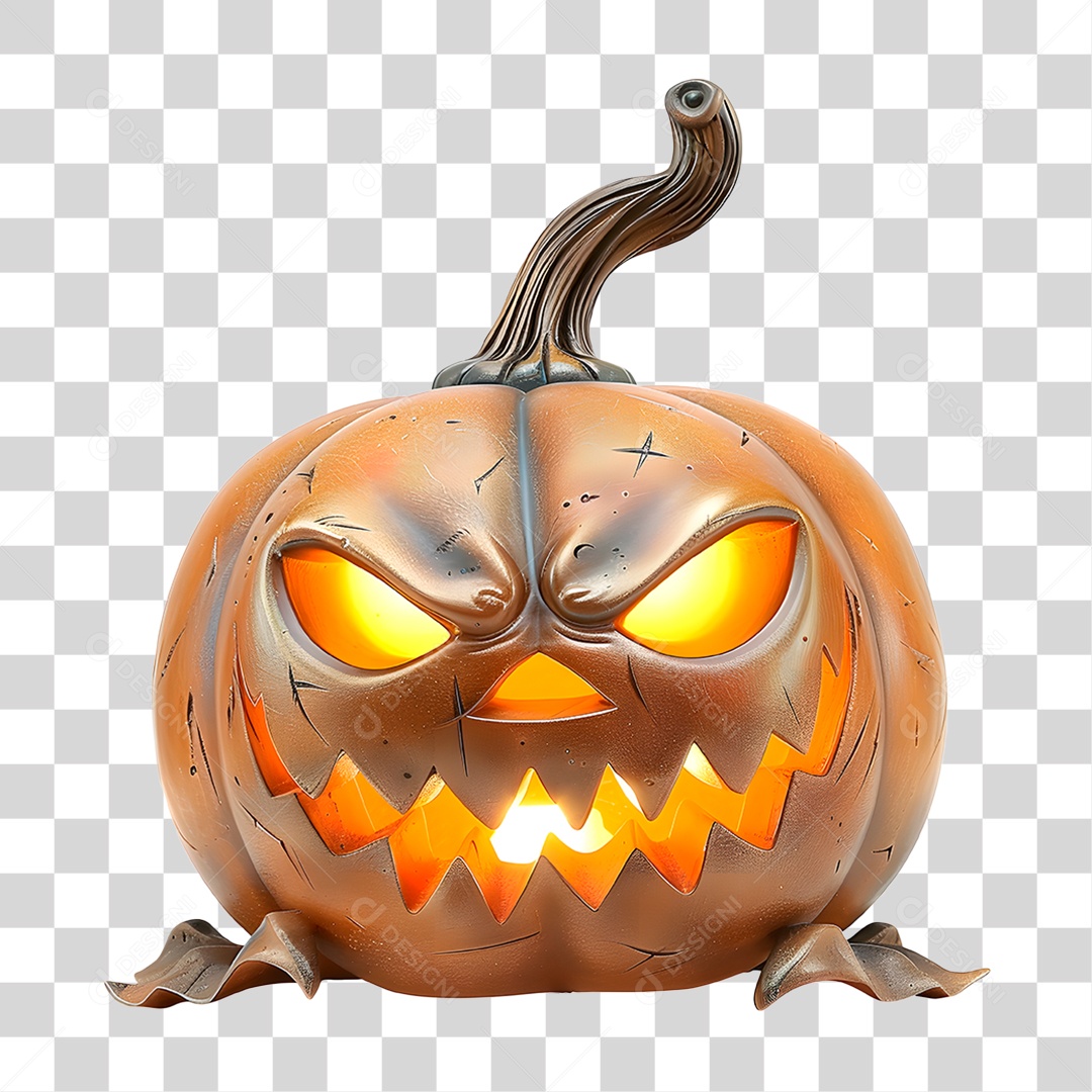 Abóbora de Halloween Elemento IA PNG Transparente