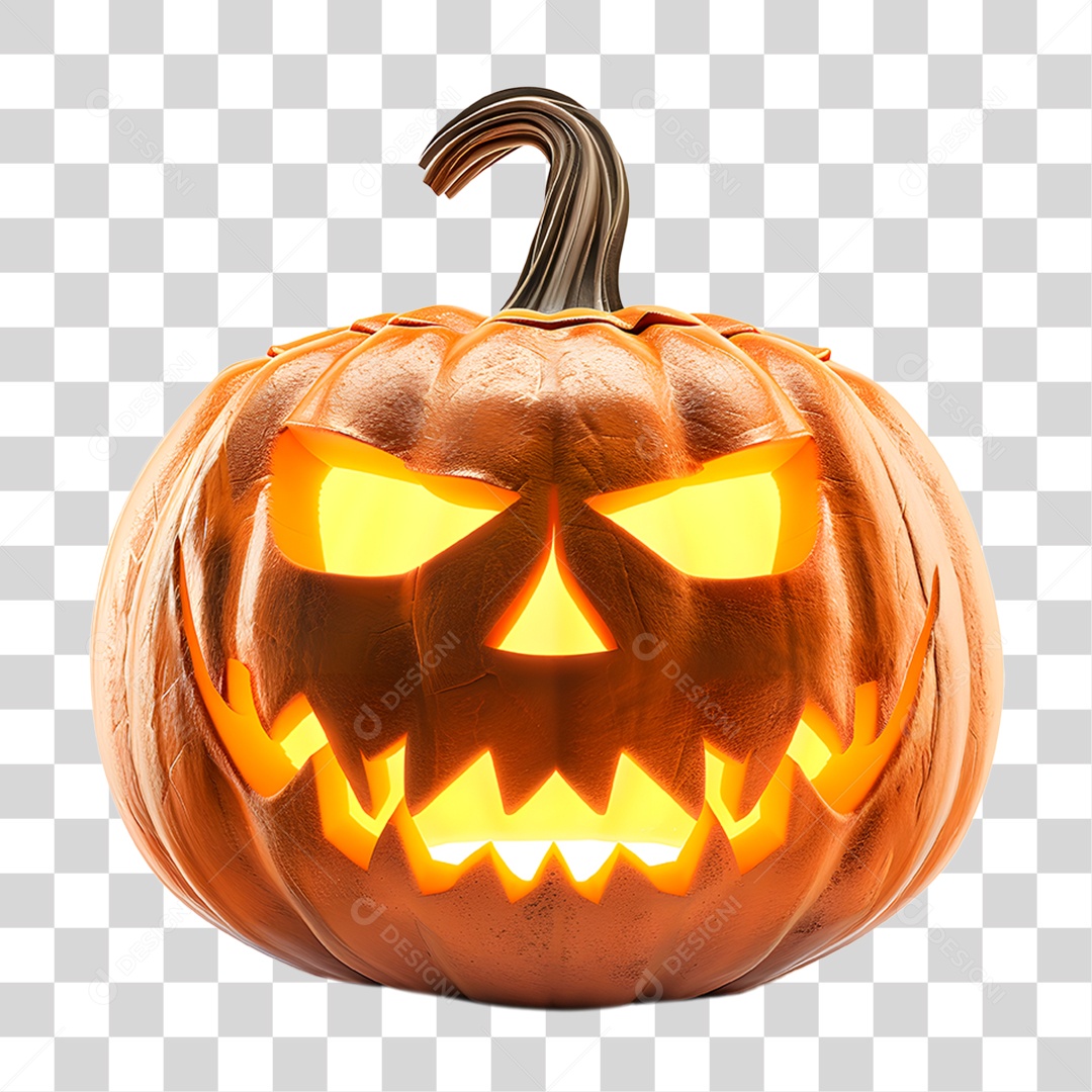 Abóbora de Halloween Elemento IA PNG Transparente