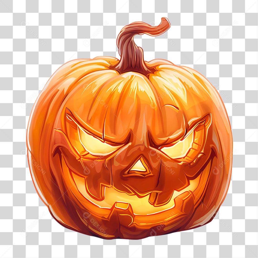 Abóbora de Halloween Elemento IA PNG Transparente