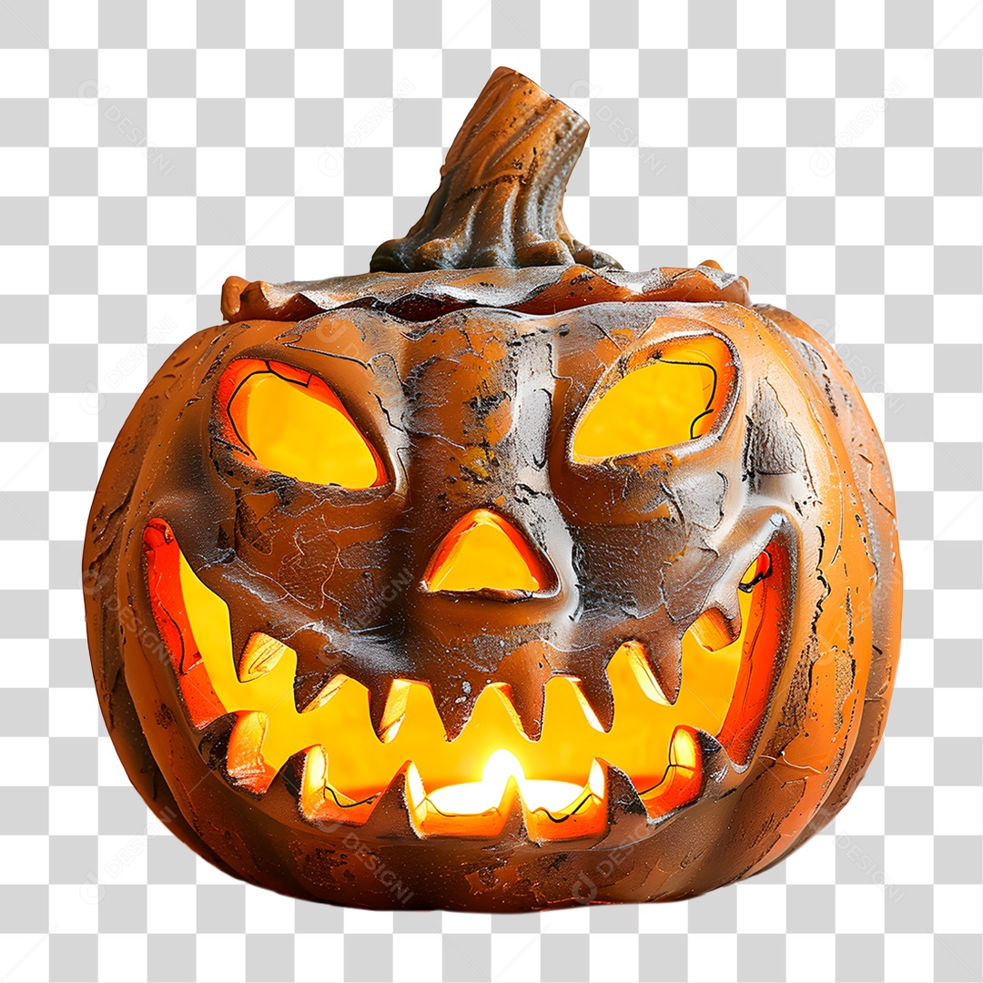 Abóbora de Halloween Elemento IA PNG Transparente