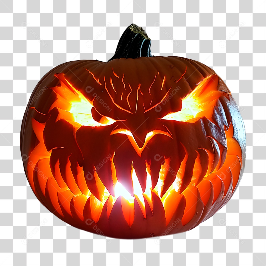 Abóbora de Halloween Elemento IA PNG Transparente