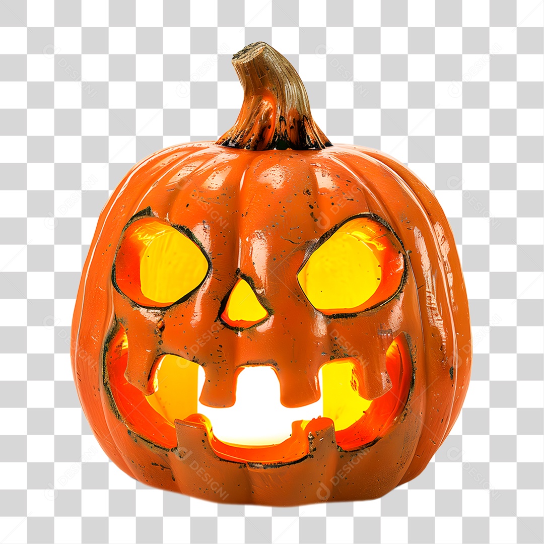 Abóbora de Halloween Elemento IA PNG Transparente