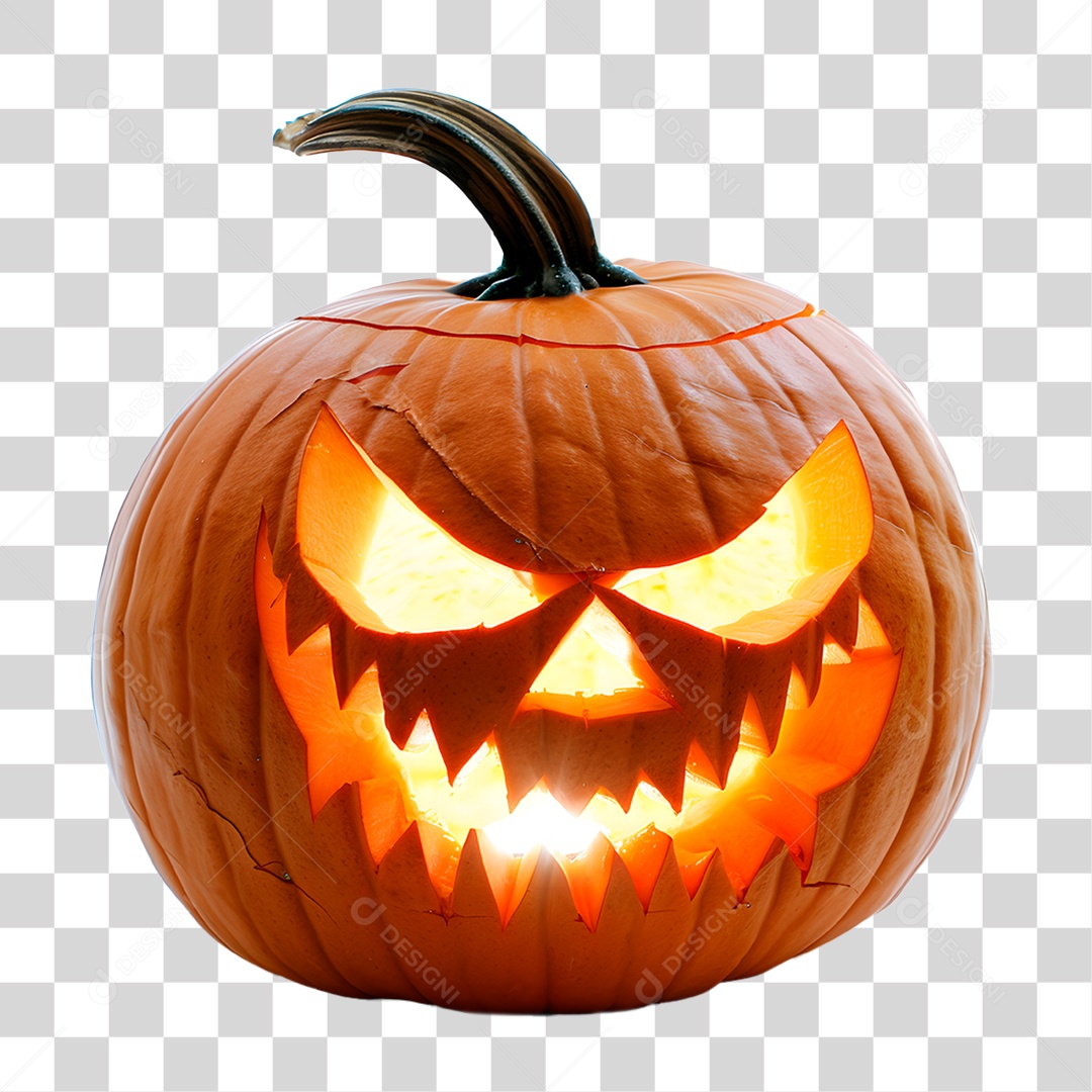 Abóbora de Halloween Elemento IA PNG Transparente