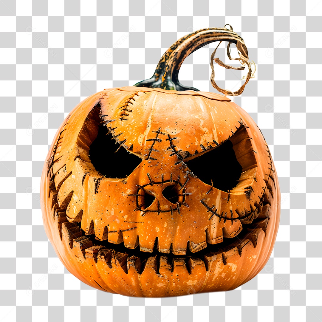 Abóbora de Halloween Elemento IA PNG Transparente