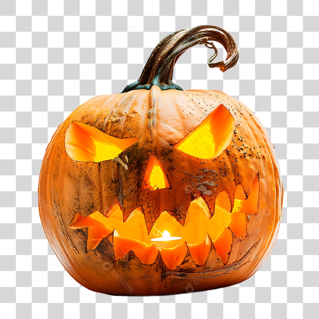 Abóbora de Halloween Elemento IA PNG Transparente