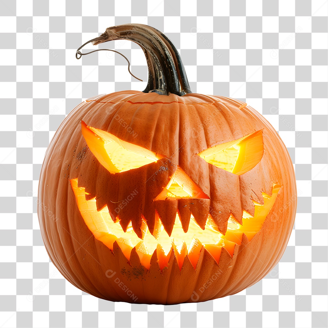 Abóbora de Halloween Elemento IA PNG Transparente