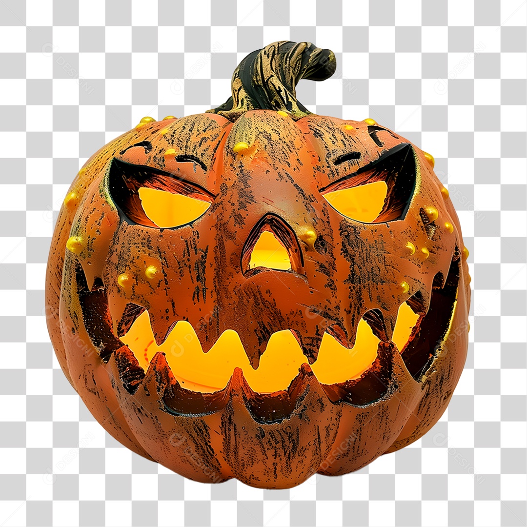 Abóbora de Halloween Elemento IA PNG Transparente