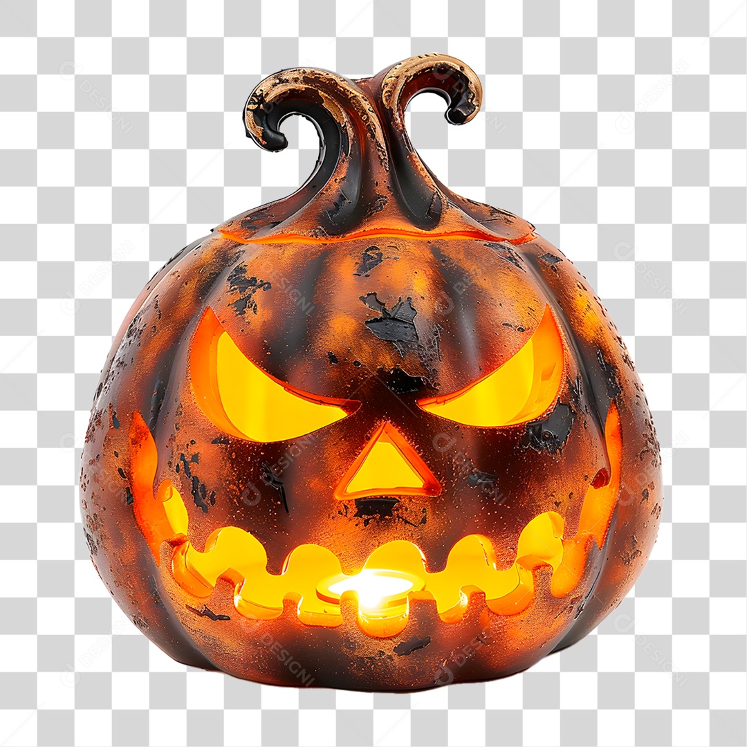 Abóbora de Halloween Elemento IA PNG Transparente