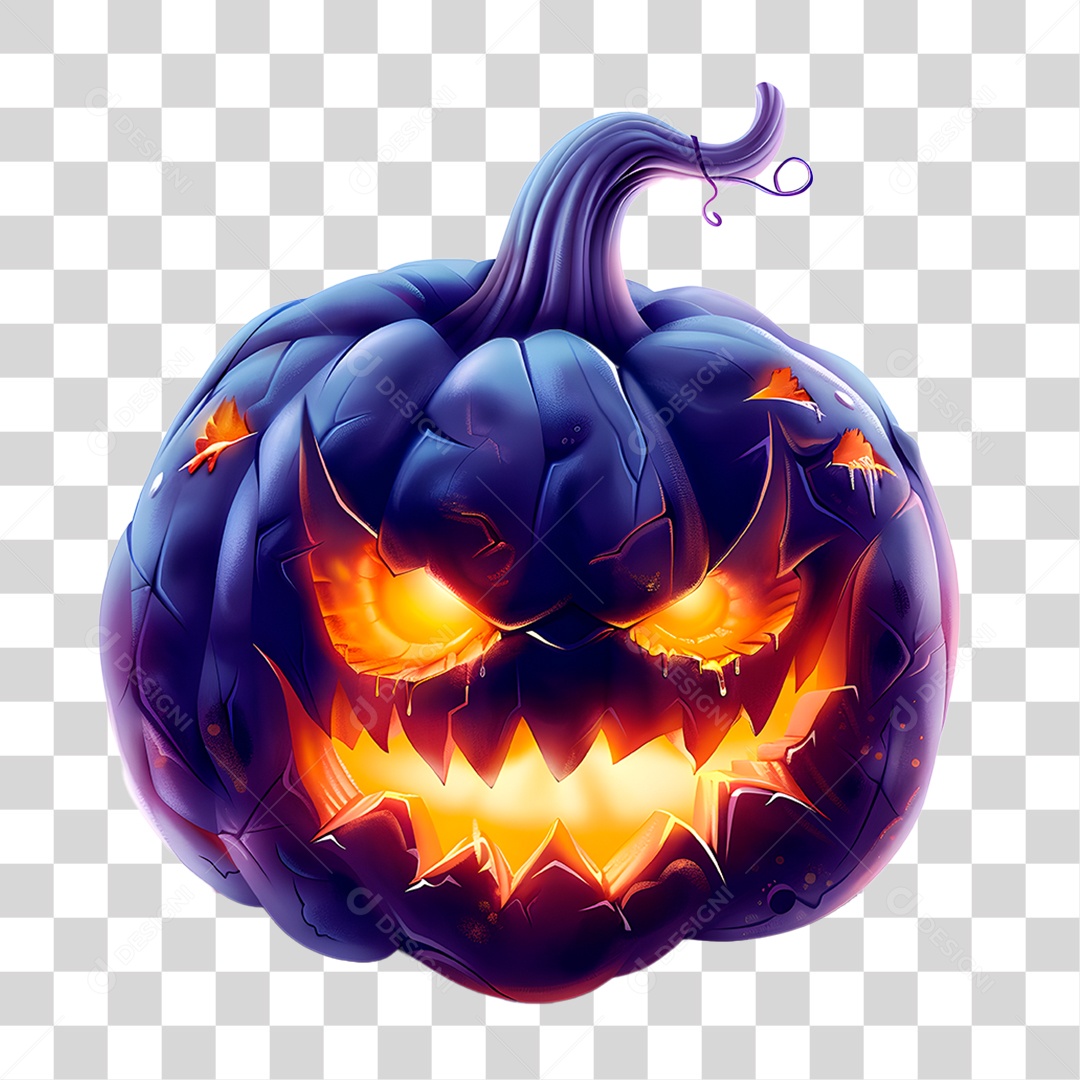 Abóbora de Halloween Elemento IA PNG Transparente