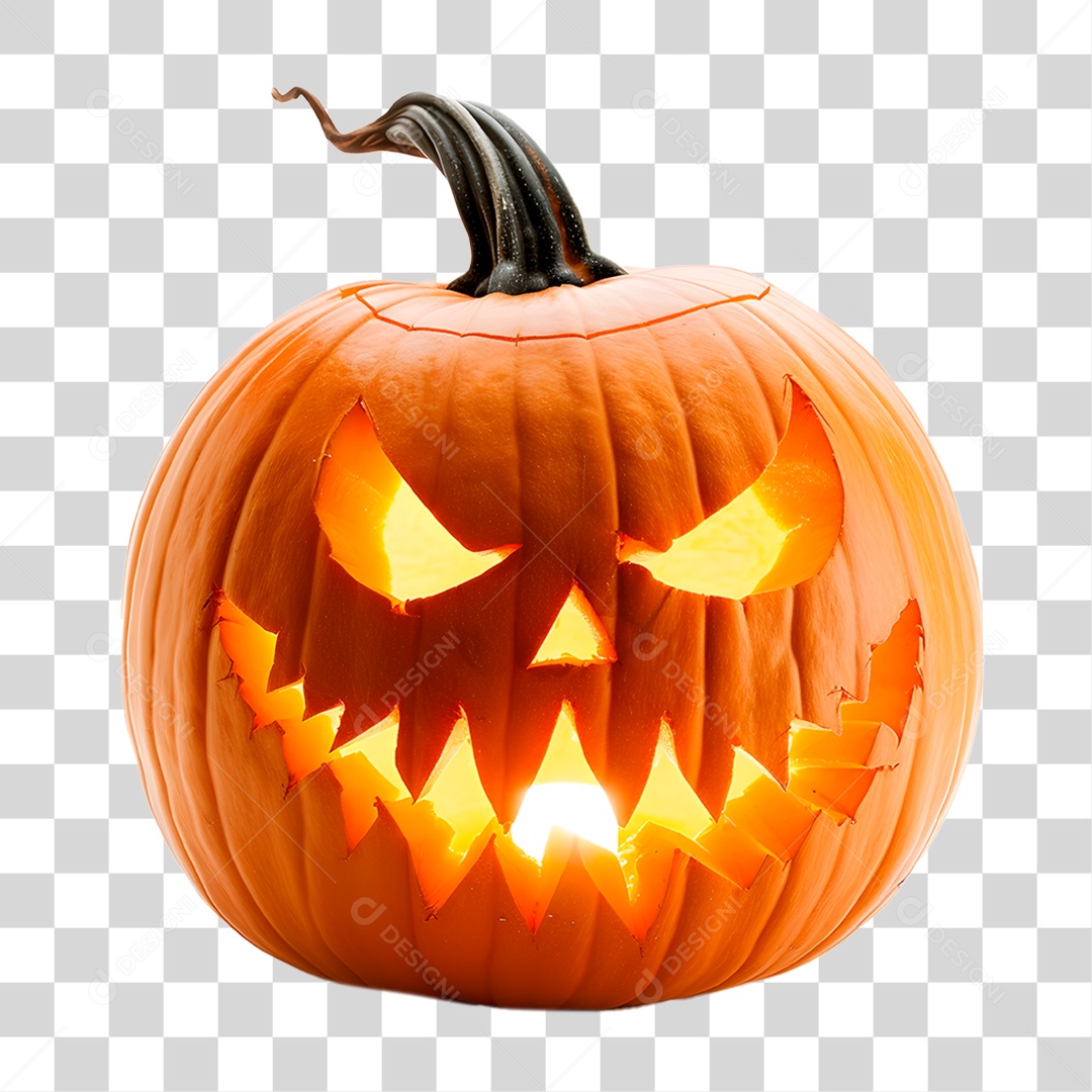 Abóbora de Halloween Elemento IA PNG Transparente