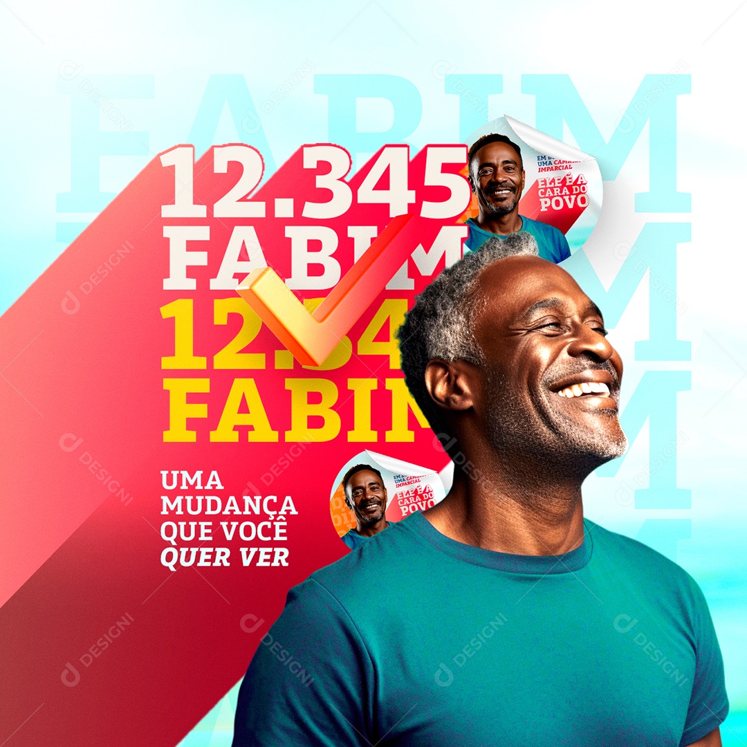 Politica Vereador Fabim Uma Mudança Social Media PSD Editável