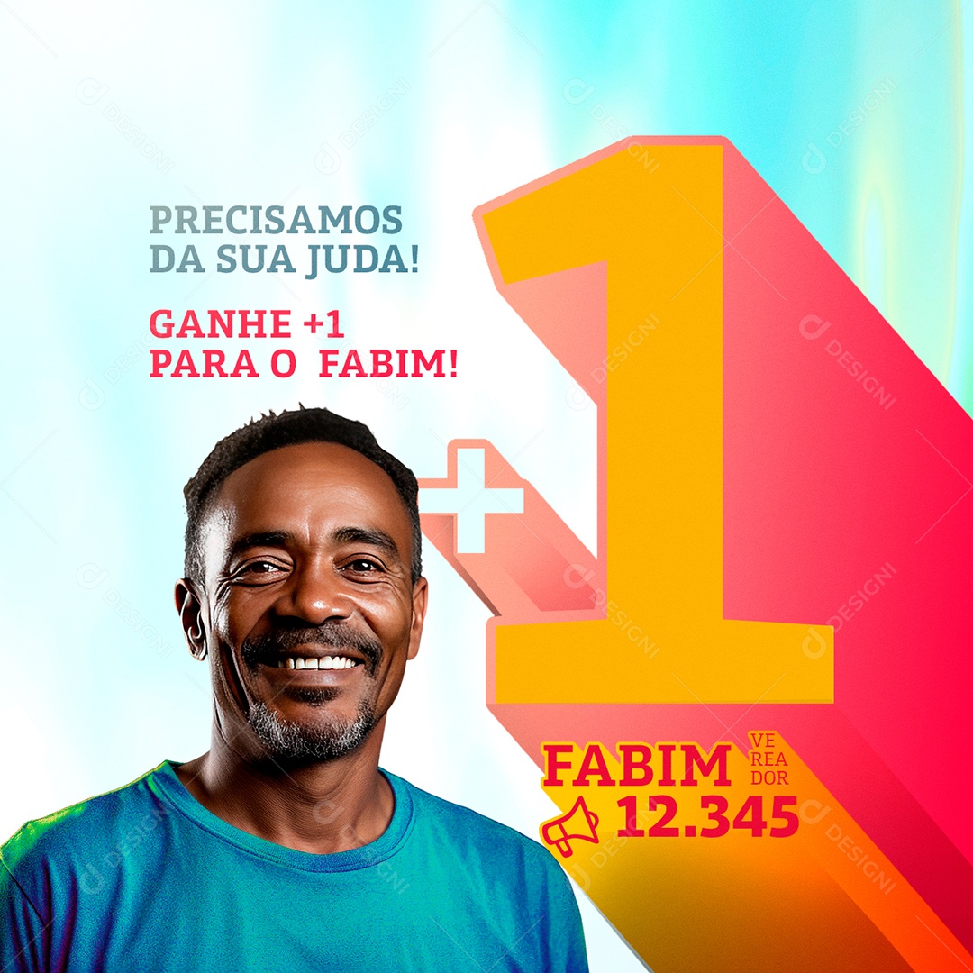 Politica Vereador Precisamos da Sua Ajuda Social Media  PSD Editável