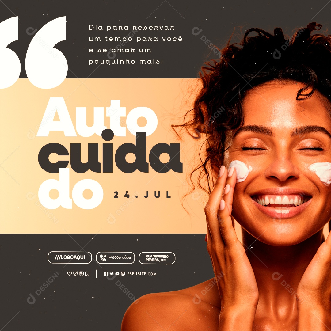 Dia do Autocuidado 24 de Julho Social Media PSD Editável